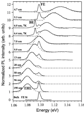 Fig. 3共b兲兴. Comparing the measured and theoretical EHL life- life-times gives the experimental Auger coefficient ␥ ⬇ 2.0