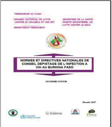 Figure 6 Page de couverture des normes et directives CDV 2008, Burkina Faso