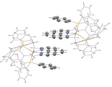 Figure 14 : Représentation montrant les interactions intermoléculaires au sein du réseau cristallin 