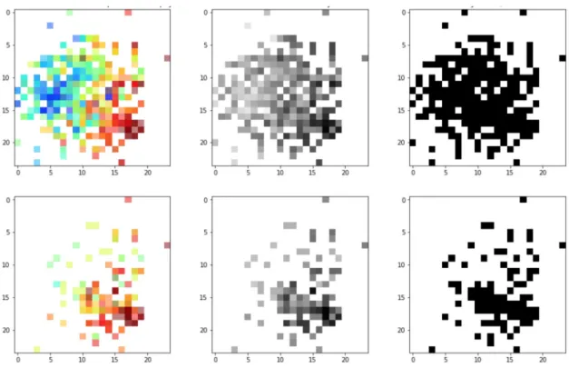 Figure III.6 Examples of t-SNE representation, Left-Right (types of images):