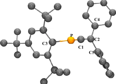 Figure I.1.  Molecular structure of Mes*P=C=CPh 2  [17]  