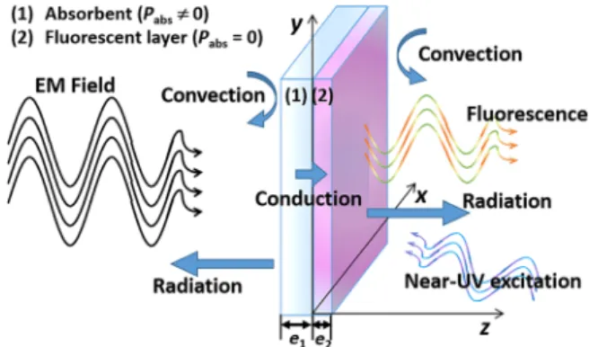 FIG. 3. EM-ﬁeld-imagery mechanisms. A fraction of the ﬁeld is absorbed by the sensitive ﬁlm (1) and transformed into heat.