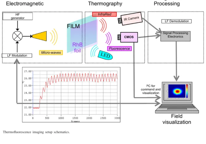 Fig. 5. Thermofluorescence imaging setup schematics.