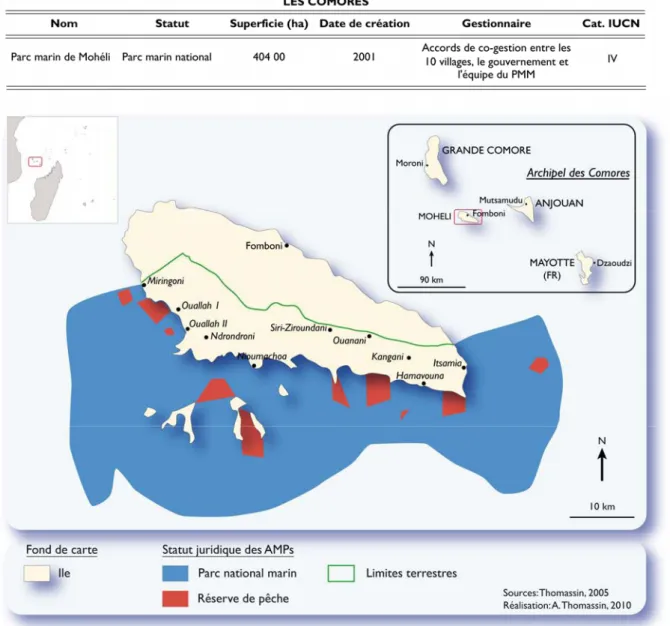 Figure 2-6 : Le Parc Marin de Mohéli, unique aire marine protégée des Comores 