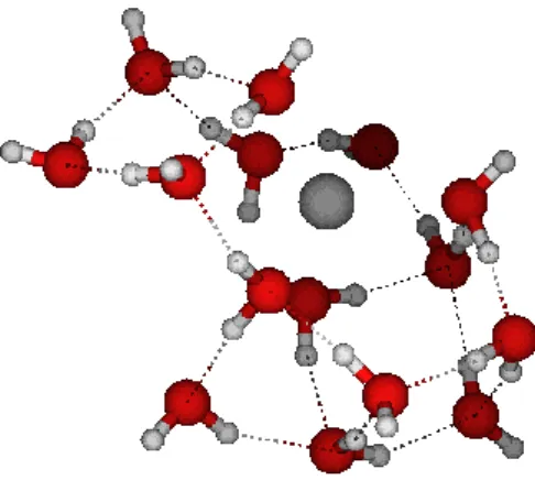 Figure S 31  : Na +  optimized structure with 15 water molecules . 