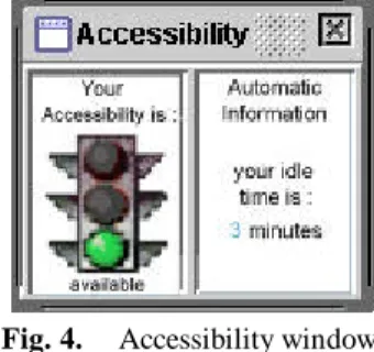 Fig. 4.   Accessibility window.