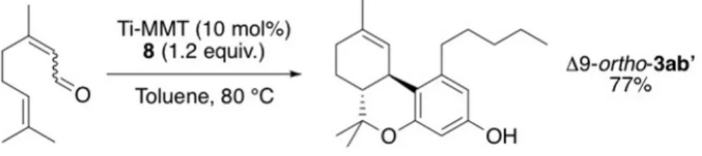 Fig. 3 Formation of the ortho- ∆9-THC 3ab’.
