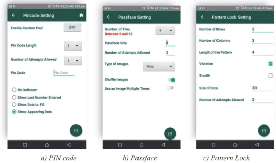 Figure 5 shows the screens used in the next steps of the evaluations. These screens are meant to be  used  by  the  user  running  the  experiment