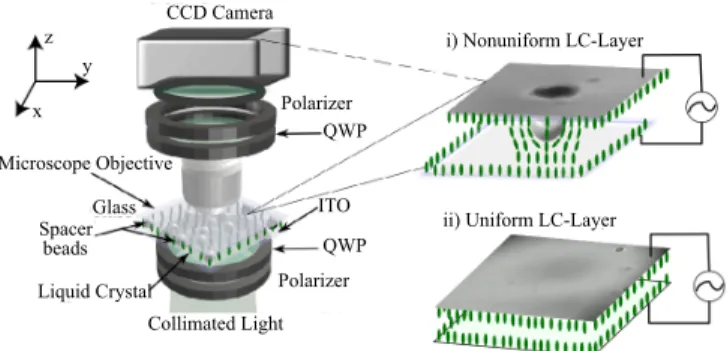 FIG. 2. Schematic representation of the experimental setup of a nematic liquid crystal layer with negative dielectric constant and homeotropic anchoring under the influence of a vertical voltage.