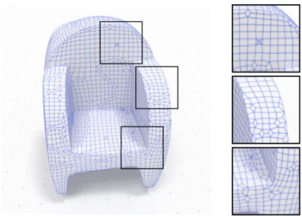 Figure 2: Surface reconstruction obtained from the normal field regularized with our weighted Ambrosio-Tortorelli functional (see Fig.1b for the input voxel grid).