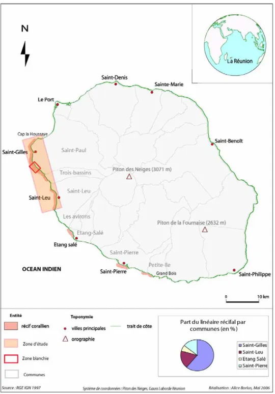 Figure 1 : Présentation de l’île de la Réunion. 