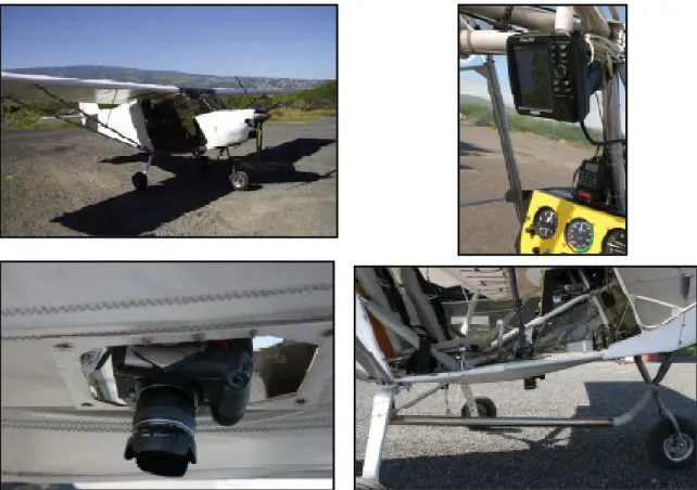 Figure 3: ULM Skyranger utilisé pour les prises de vue, GPS et appareil photographique