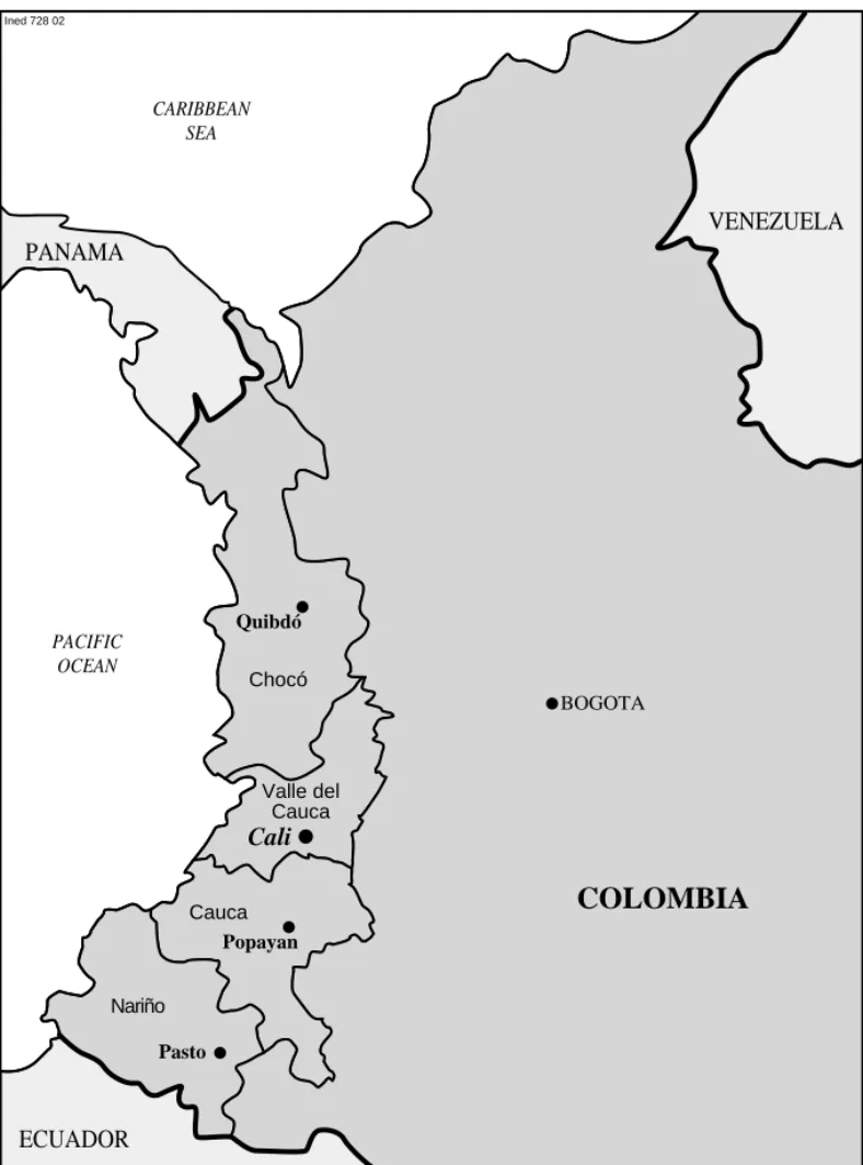 Figure 1.– Cali and the Pacific regions of Colombia