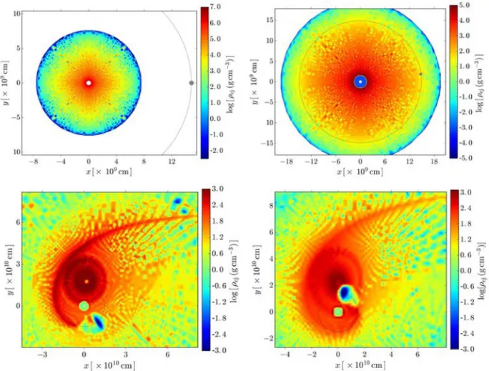 Fig. 3. Hypercritical accretion process in the IGC binary system at selected evolution times.