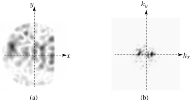 Fig. 5. Near-field intensity (a) and Far-field intensity (b) for a scar mode of order p = 5 with κ t = 10.35/R.