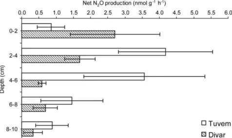 Figure 4 | Nitrogen cycling in mangrove sediments where microbially-mediated activity has been expressed as nmol g 21 h 21 