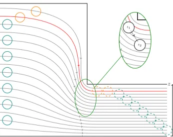 Figure 5. Sketch (not to scale) of the supposed nanoslit entrance concentration mechanism