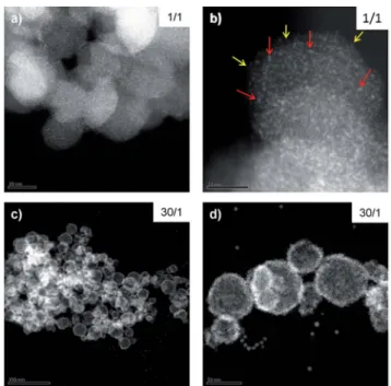 Table 2 Mean size diameters of Ru NPs and spheres of Ru – C 60