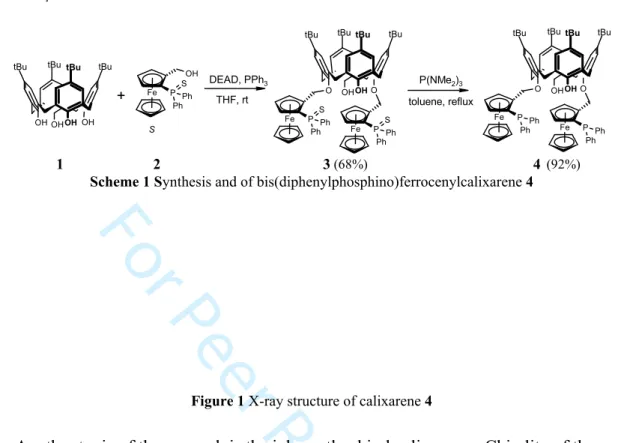 Figure 1 X-ray structure of calixarene 4