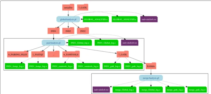 Fig. 3 Directories tree structure. Representation of the tree of directories with the log files during the execution of globalAnalysis.pl pipeline, with the example of three individuals representing each possibility