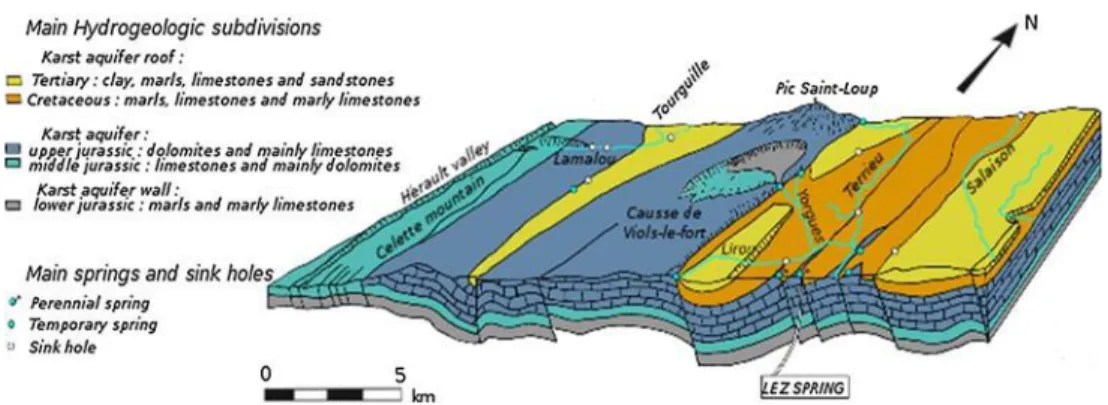 Fig.  2   Schematic  hydrogeological and 