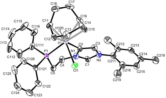 Figure  4.  An  ORTEP  view  of  compound  5.  Ellipsoids  are  represented  at  the  30% 