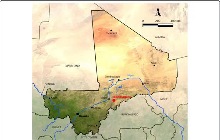Figure 1 Map of Mali with the location of Bandiagara.