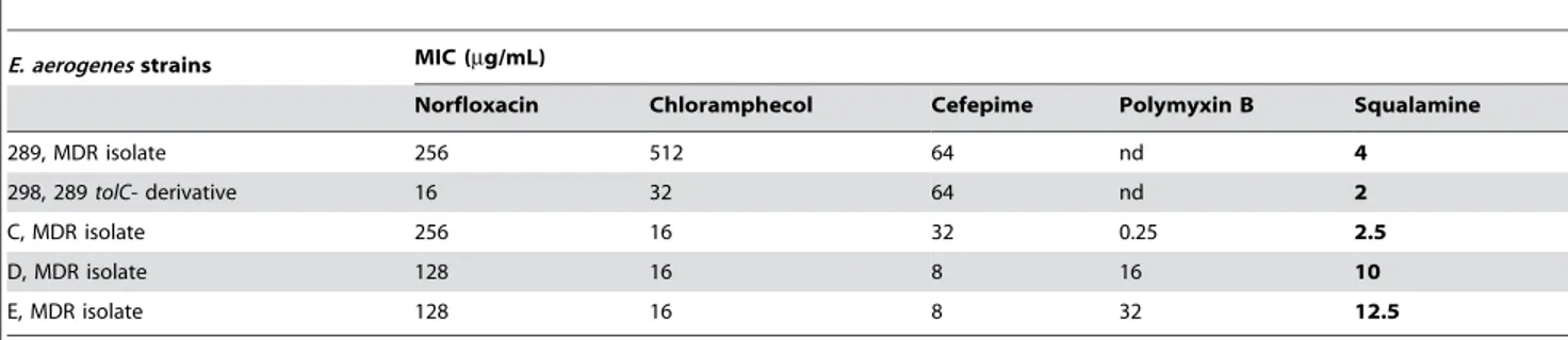 Figure 3. Measurement of squalamine concentration effect on E. coli ATP efflux.
