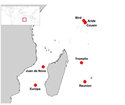 Fig 1. Sampling locations (red circles).