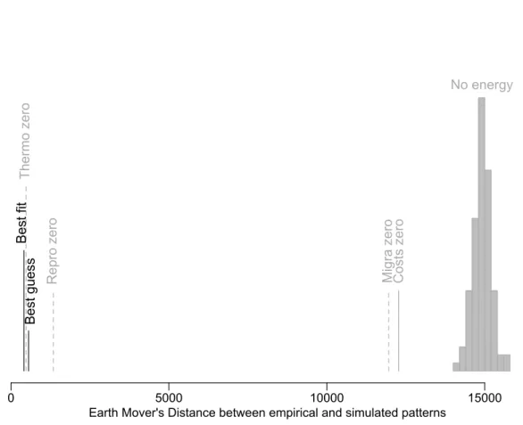 Figure  4:  Predictive  value  of  the  overall  best-fit  model  contrasted  with  the  best-guess  model and the null models