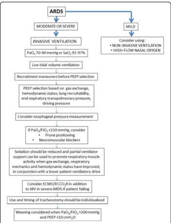 Fig. 1 Suggested ventilator support options and adjuvant therapies in patients with acute respiratory distress syndrome (ARDS)
