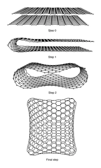 Figure 11: Different steps to prototype a ”nano-vesicle” with the adaptive interactive modeler