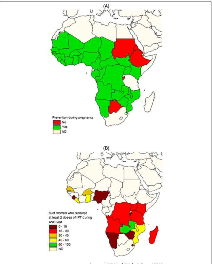 Figure 1 Intermittent Preventive Treatment in pregnancy in Africa. Source: World Malaria report 2013