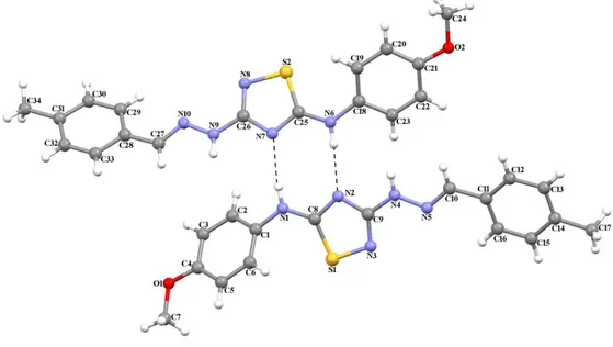 Figure 5. The molecular structure of TDH12 showing the atom numbering scheme. 