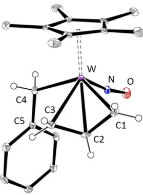 Figure  1.  Solid  state  molecular  structure  of  3-Ph  with  selected  hydrogen  atoms  shown  as  simple  spheres