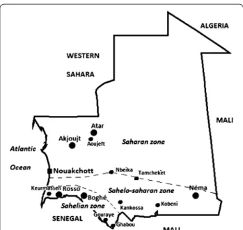 Fig. 1  Study sites of the present study. Three epidemiological strata  are delineated