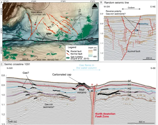 Figure 2: (a) High-resolution bathymetric map of the Western High centered on the NAF