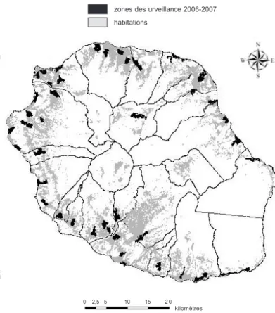 Fig. 5. – Réseau d’entomo-surveillance de 2006-2007.