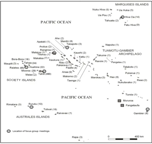 Figure 1. Locations Selected for Focus Group Interviews and Key Informant Interviews (Circles)