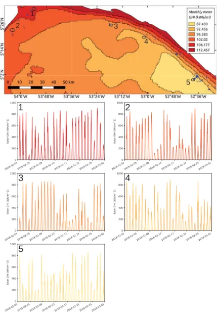 Figure 6: Example of monthly solar potential cluster zones (February) derived from solar GHI raster maps elaborated by Albarelo et al