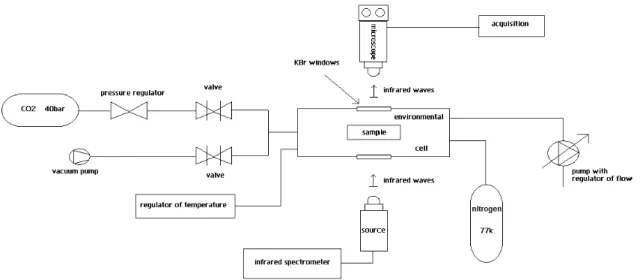 Figure  1 .  Schematic  representation  of  the  IR-CryoCell  experimental  setup,  showing  the  main 714 