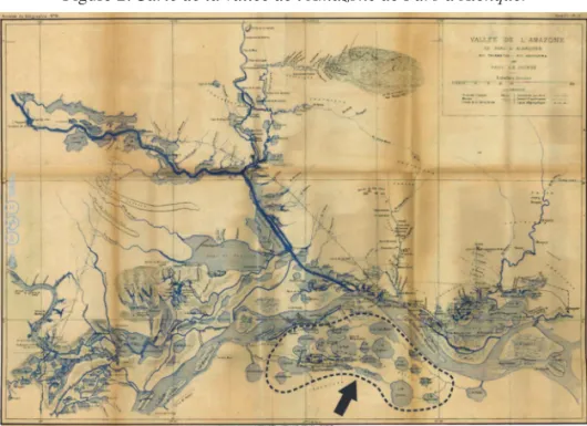 Figure 2. Carte de la vallée de l’Amazone de Faro à Alenquer