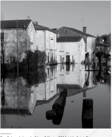 Fig. 3. Inondation du 1 er  au 3 février 2014 à Isle-Saint-Georges. 