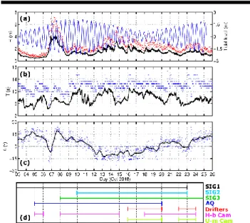 Figure 3. Offshore wave and tide conditions during the field experiment. 
