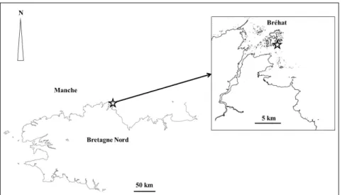 Figure 1 : Localisation du site DCE/REBENT de Bréhat.