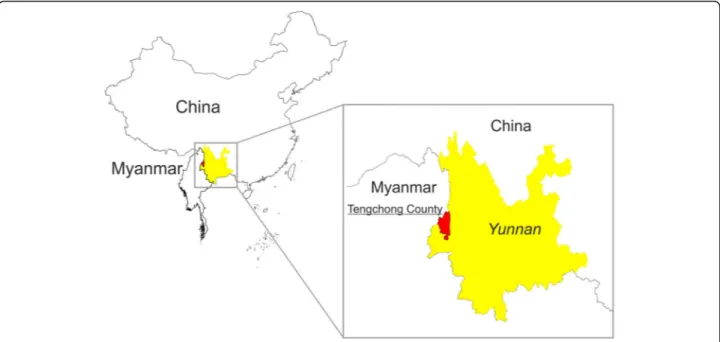 Fig. 1 Location of Tengchong County in the China-Myanmar border area