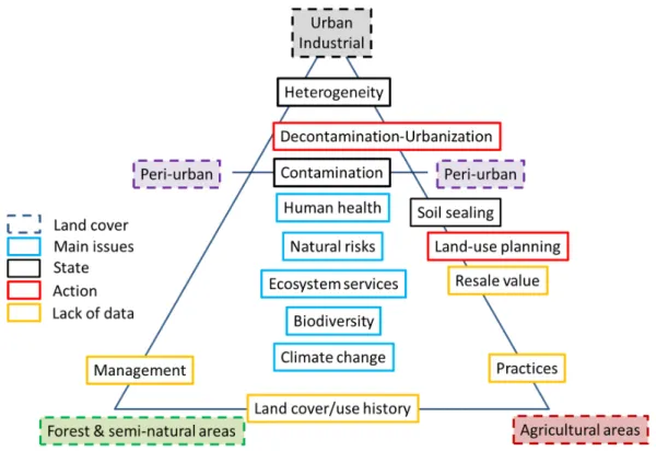 Figure 3. Main issues and gaps identified relating to land cover, soil capability and condition (state),  and human actions