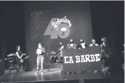 Figure 1. La Barbe of Bordeaux during the international Comic festival   in Angouleme, 2013