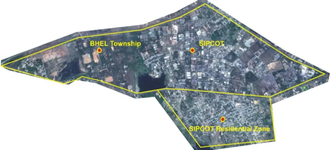 Fig. 5:  Industrial complexes of  SIPCOT in Ranipet agglomeration