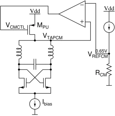 Figure 2-16: Common mode control schematic showing placement of variable resistor for common mode control
